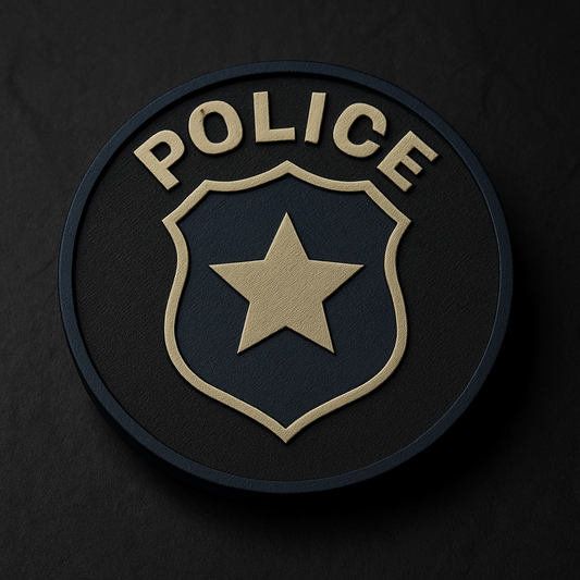 Police Shield Coaster